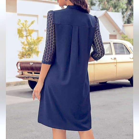 30 MISSKY Womens 3/4 Sleeve Shift Dress NWT size large retails $38.00 - Picture 2 of 13